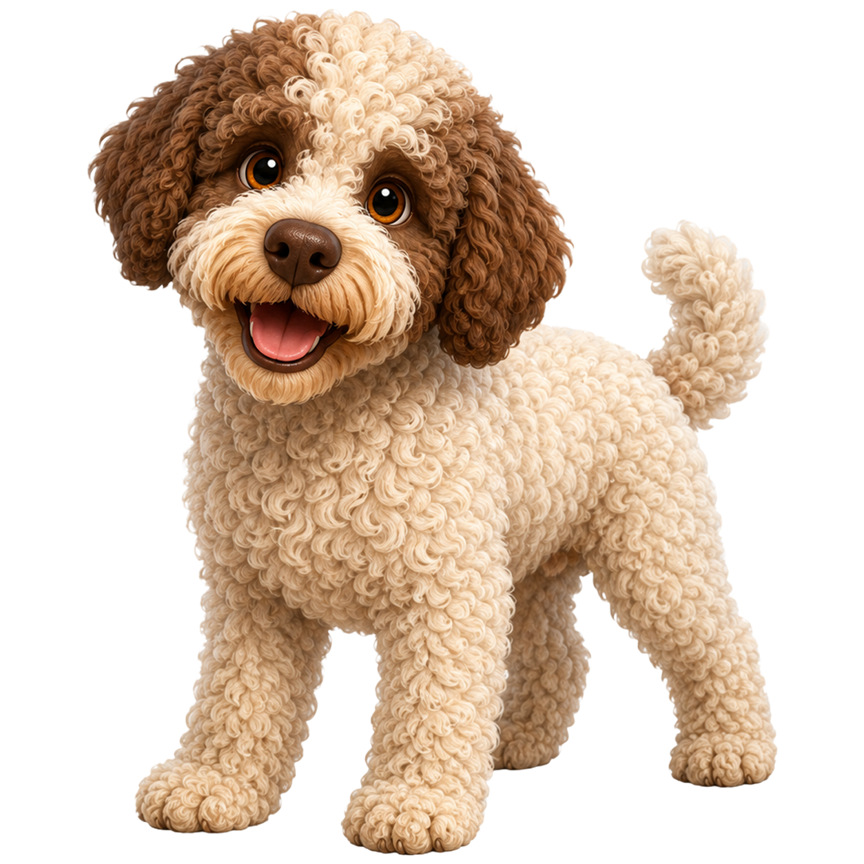 Lagotto Romagnolo illustrato in stile Wefido
