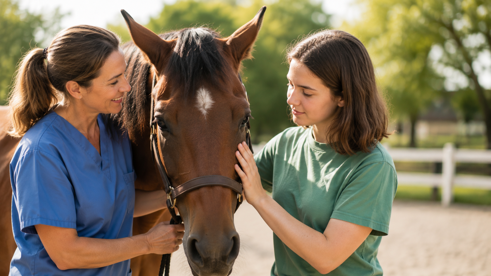 Un intervento assistito con il cavallo