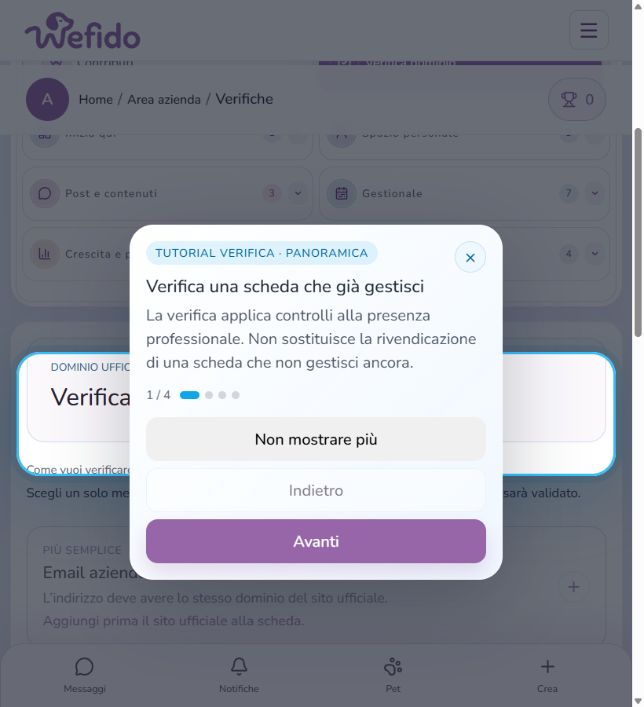 Come verificare una scheda professionale: Apri le verifiche della scheda