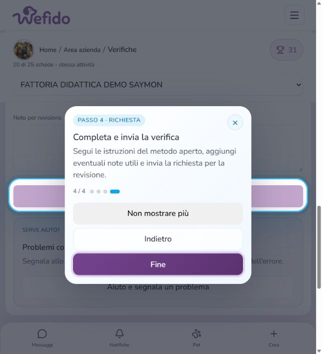 Come verificare una scheda professionale: Completa il controllo e invia la richiesta
